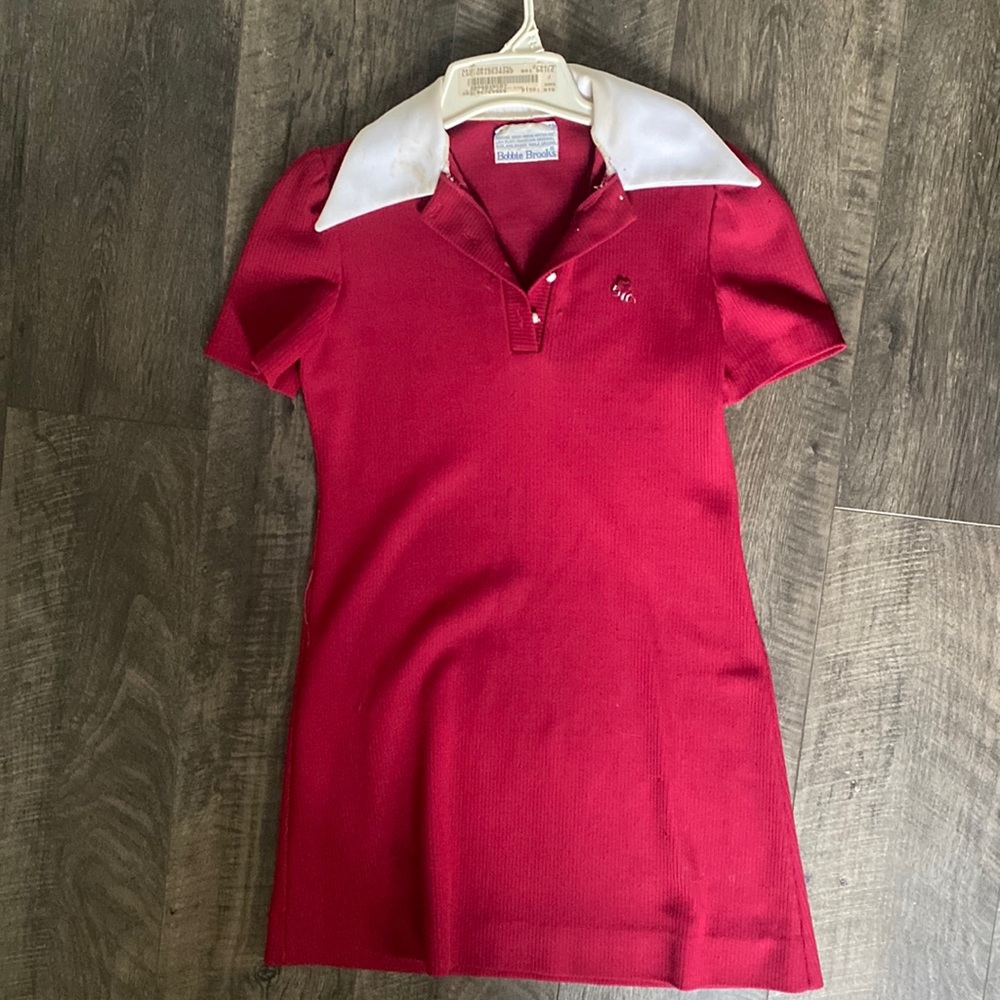 Bonnie Brooks maroon collared dress